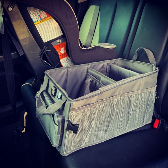 Car Seat Organizer for Kids! Zipper Lid, Cup Holders, and Seat Belt Attachments - Picture 2 of 8